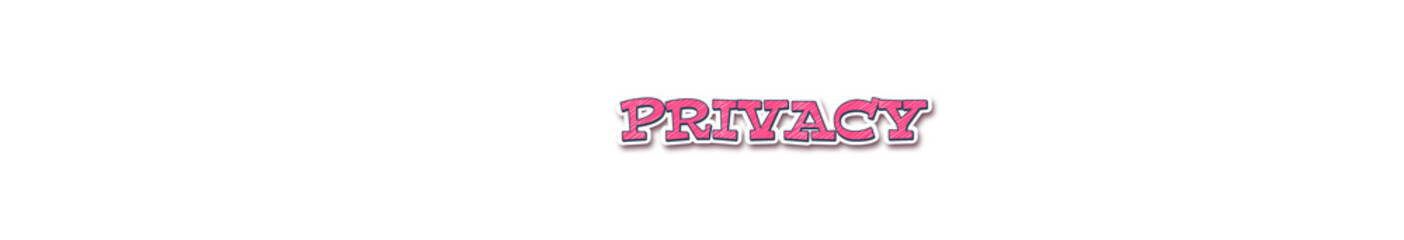 PRIVACY Sticker typography banner with transparent background