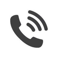 Phone icon isolated flat design vector illustration