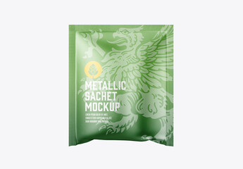 Metallic Liquid Sachet Mockup