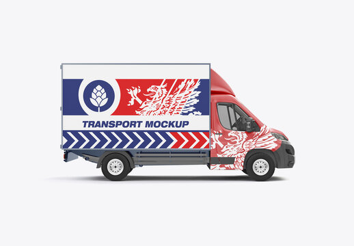 Comercial Box Truck Mockup