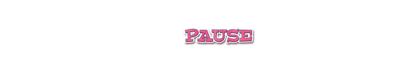 PAUSE Sticker typography banner with transparent background