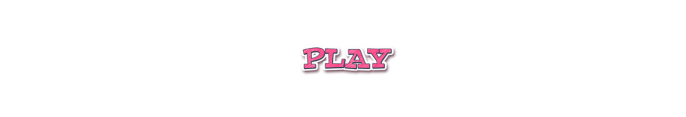 PLAY Sticker typography banner with transparent background