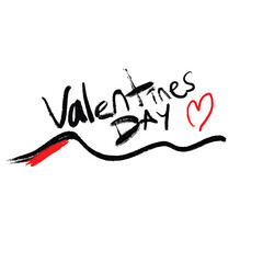 valentines day lettering.  love hearth. isolated hearth love. hand-drawn