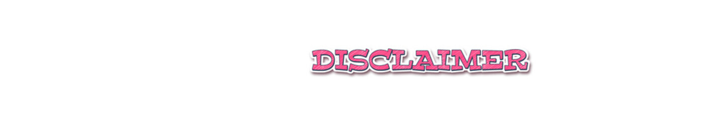 DISCLAIMER Sticker typography banner with transparent background