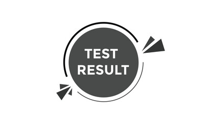 Test result button web banner templates. Vector Illustration
