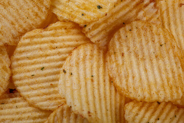Lots of potato chips, texture