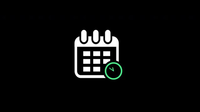 calendar icon with prohibition sign.motion animation
