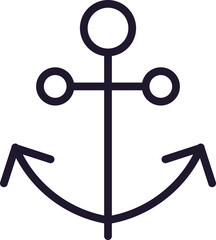 Anchor line icon on white background