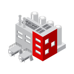 Plant Factory Isometric Composition