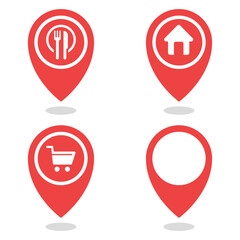 Location Pins Home Food Shop