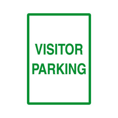 Visitor Parking Sign on Transparent Background