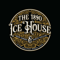 typography vintage emblem logo