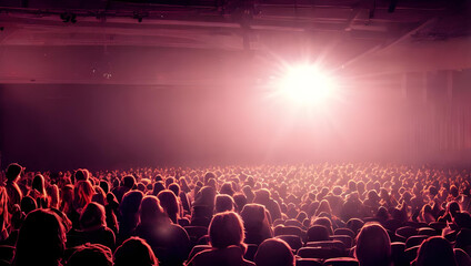 ホール　コンサート会場　プレゼン会場　群衆　客　イベント会場