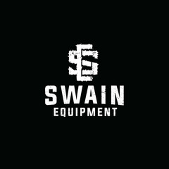 the letters SE. vector logo monogram alphabet minimalist design	