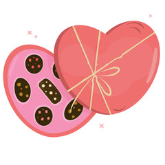 heart shaped candy box