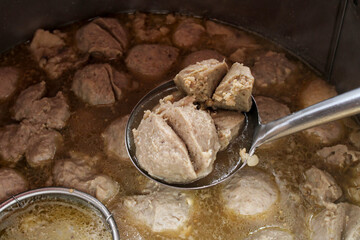 Fototapeta premium meatballs in a pan