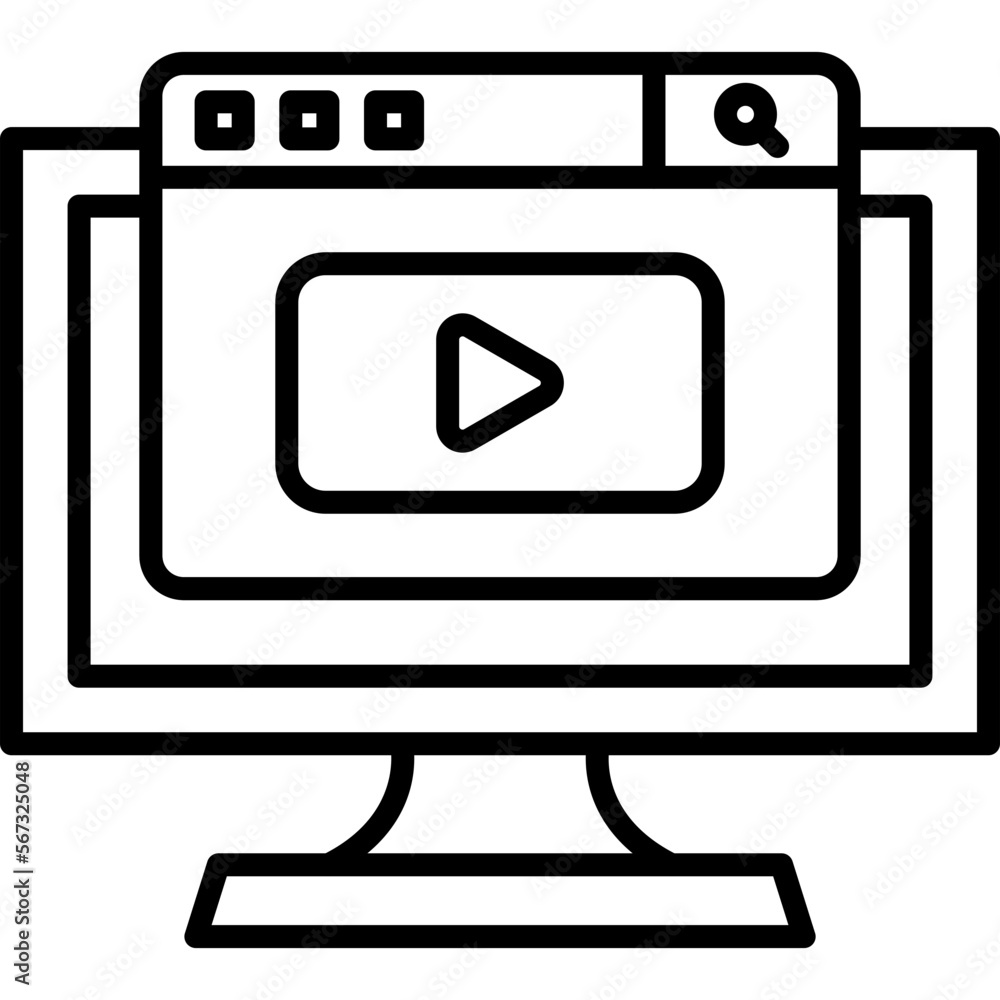 Sticker video lesson icon