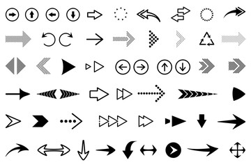 Collection of modern Arrow symbol icon set