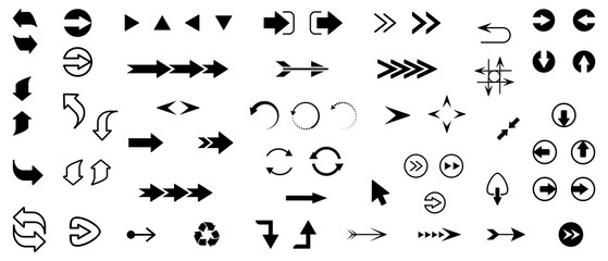 Collection of modern Arrow symbol icon set