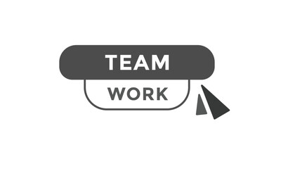 Team work button web banner templates. Vector Illustration

