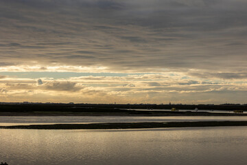 Rain clouds in the marshlands