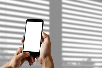 Cropped shot of a woman using blank screen tablet with stylus in modern office .