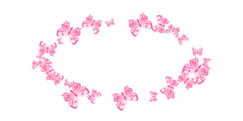 Magic pink butterflies abstract vector illustration. Summer cute moths. Fancy butterflies abstract children background. Gentle wings insects graphic design. Tropical beings.