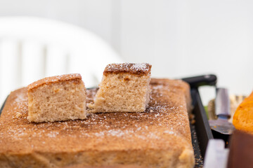 Homemade typical almond cake