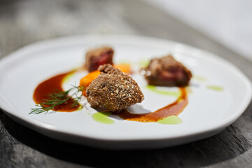 Beautiful and tasty food on a plate