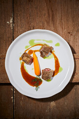 Beautiful and tasty food on a plate