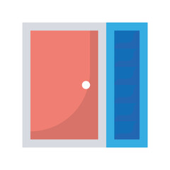 Door Vector  Flat Icon Design illustration. Furniture Symbol on White background EPS 10 File