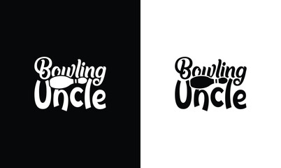 Bowling Uncle T shirt design, typography