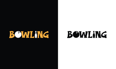 Bowling T shirt design, typography