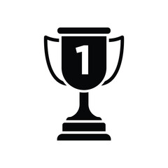 trophy icon vector design template simple and modern