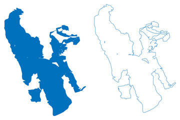 Great Salt Lake (United States of America, North America, us, usa, Utah) map vector illustration, scribble sketch map