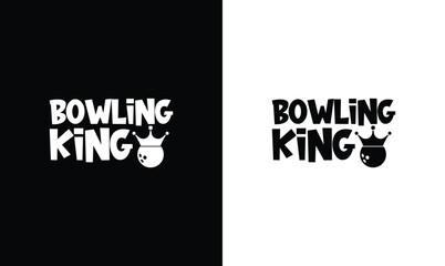 Bowling King T shirt design, typography