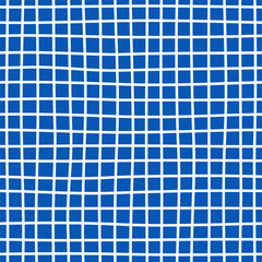 Vector kawaii checkered blue monochrome seamless pattern. Imitation blue pool mosaic