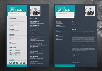 Clean Resume Template Design Layout