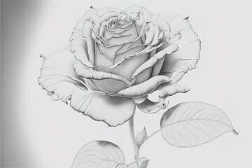 Drawing Roses Line Generative Ai