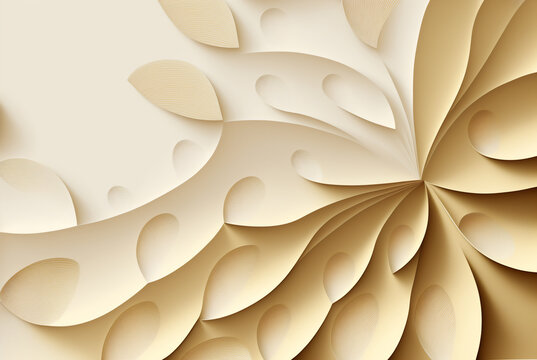 a minimal background, same fluttering pattern, ivory color with flowers shape. made with generative AI
