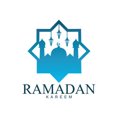 Kareem Ramadan emblem for the holy month of Ramadan. Best badge. vector templates