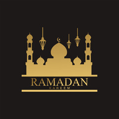 Kareem Ramadan emblem for the holy month of Ramadan. Best badge. vector templates