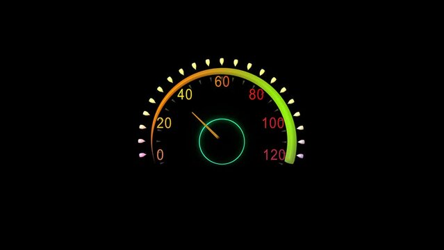 abstract beautiful color  digital speed meter animation .