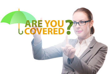 Insurance concept with the question are you covered