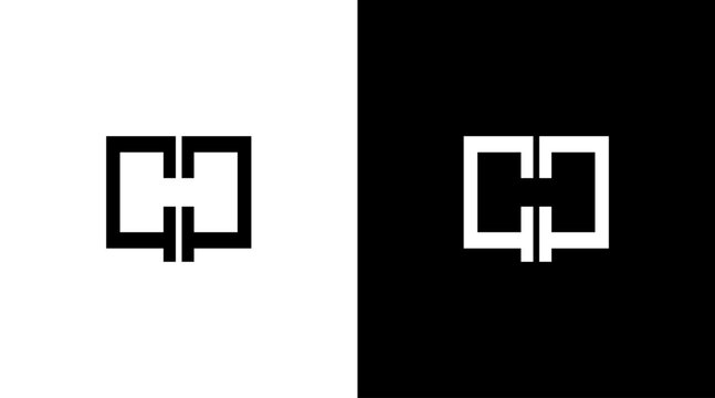 Gg vector logo monogram letter initial black and white icon illustration Designs templates