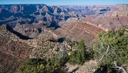 Landscape of Grand Canyon. Panoramic view of National Park in Arizona.