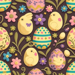 Easter Egg Patterns.Generative Ai