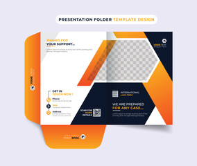 Business presentation folder for modern creative Information about the company, corporate folder
