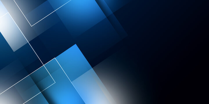 Abstract background dark blue with modern square corporate concept
