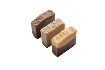 Homemade natural soap on transparent background
